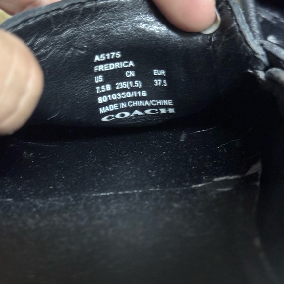 Coach Black Leather Federica Loafers - Picture 2 of 4